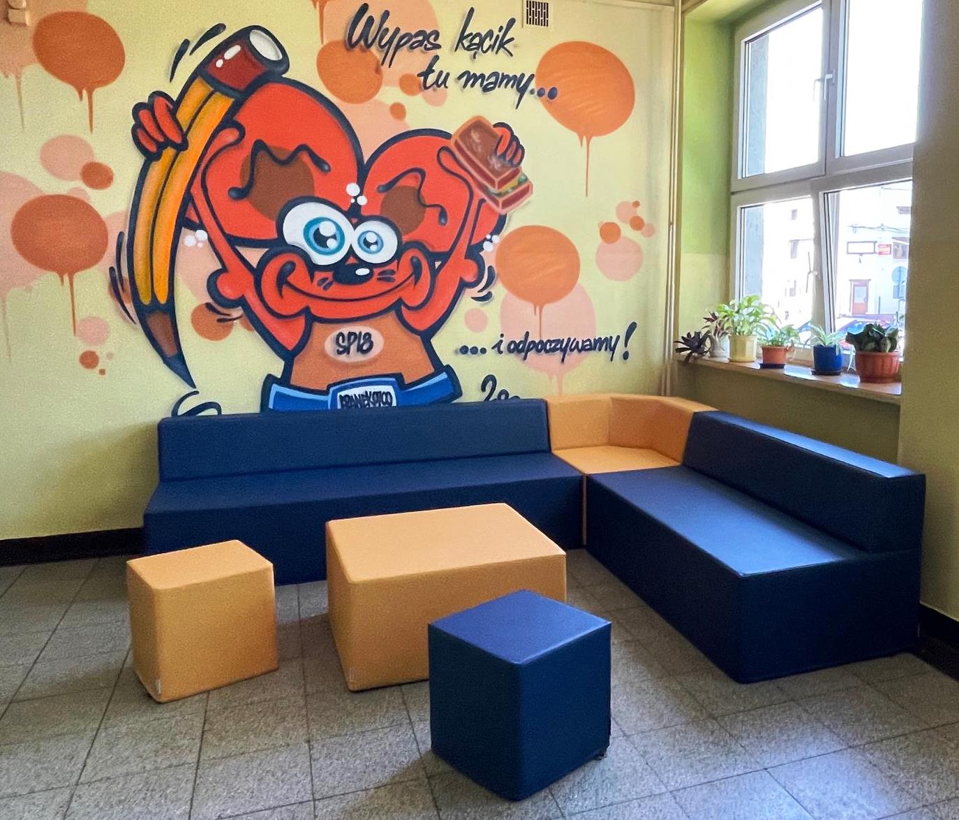 sofy piankowe do szkoły korytarz strefa relaksu Ruda Śląska